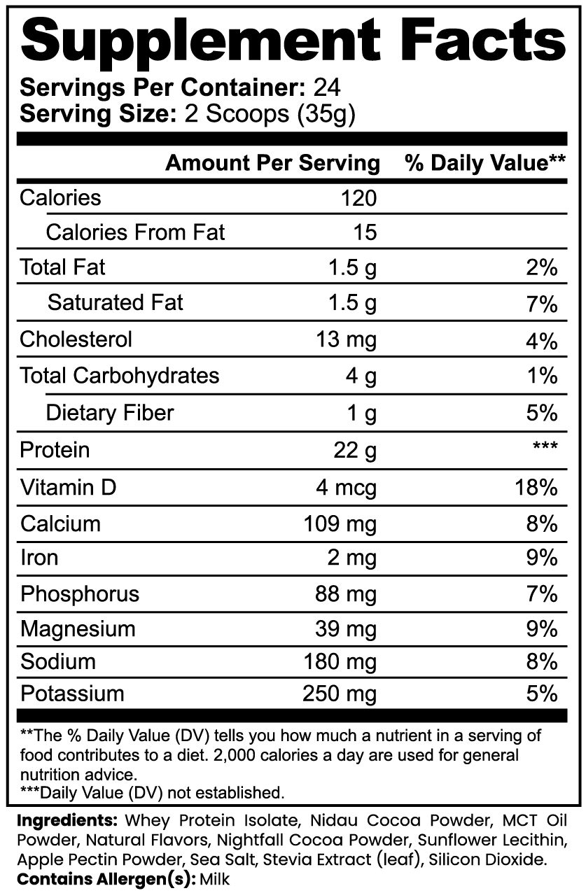 100% Whey Protein Isolate (Chocolate)